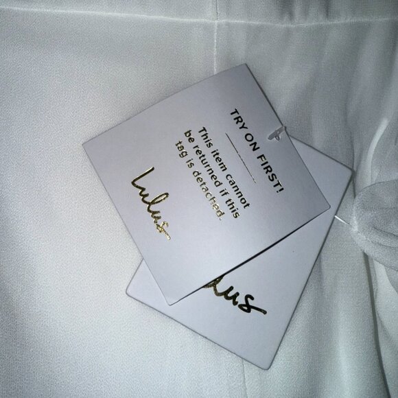 Lulus Feel the Romance White Off-the-Shoulder Maxi White Dress XL NWT - Picture 16 of 16